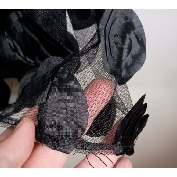 Ashley Stewart Black Polka Dot Lined Stretch Waist Zip Skirt Plus Size 26 / 28 - Picture 4 of 6